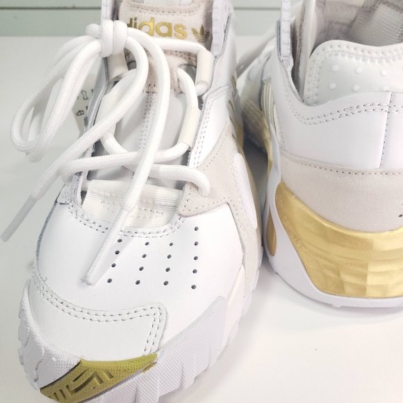 ADIDAS STREETBALL W FV4852 White Gold shoes sneakers Women 5.5 Youth 4Y - Picture 6 of 12